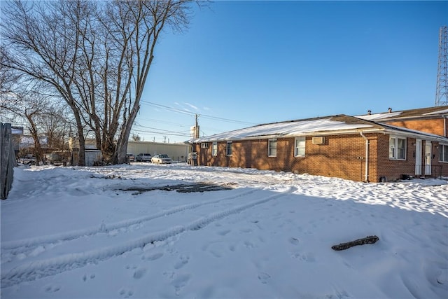 view of snowy yard