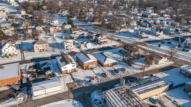 view of snowy aerial view