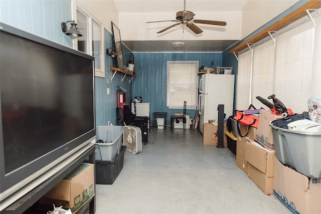 317 Madison St, Moweaqua, IL 62550 - interior space featuring ceiling fan