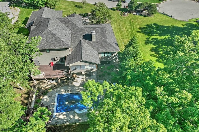 2125 Reserve Way, Decatur, IL 62521 - view from above of property with a pool area