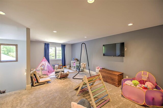 2125 Reserve Way, Decatur, IL 62521 - rec room featuring carpet, recessed lighting, and baseboards