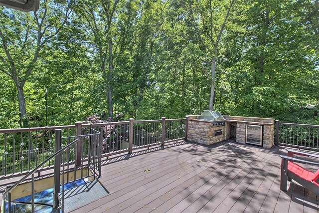 2125 Reserve Way, Decatur, IL 62521 - wooden deck with exterior kitchen