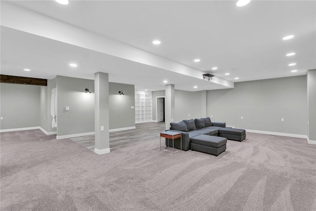 view of carpeted living room