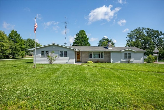 300 Olive St, Watson, IL 62473 - single story home featuring a chimney and a front yard