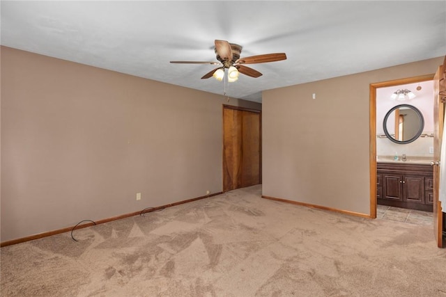 300 Olive St, Watson, IL 62473 - spare room with a ceiling fan and light colored carpet
