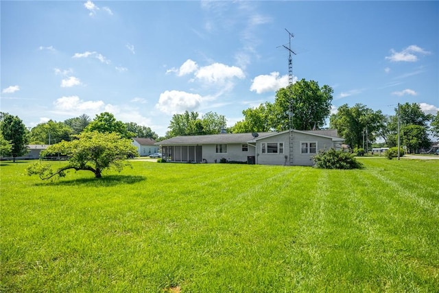 300 Olive St, Watson, IL 62473 - rear view of property featuring a lawn
