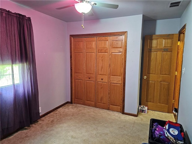 308 S Missouri St, Toledo, IL 62468 - unfurnished bedroom featuring carpet floors and ceiling fan