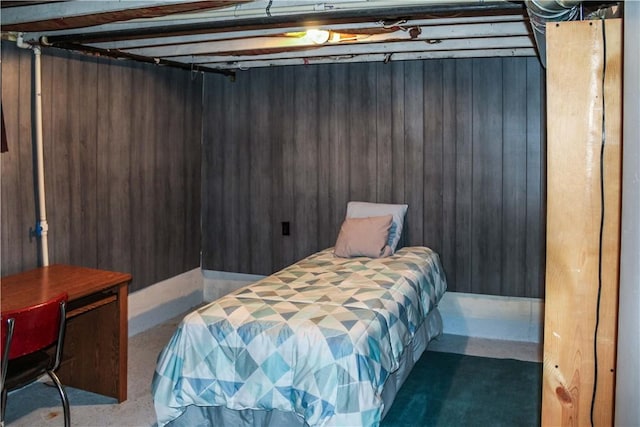 3416 Western Ave, Mattoon, IL 61938 - bedroom featuring wooden walls