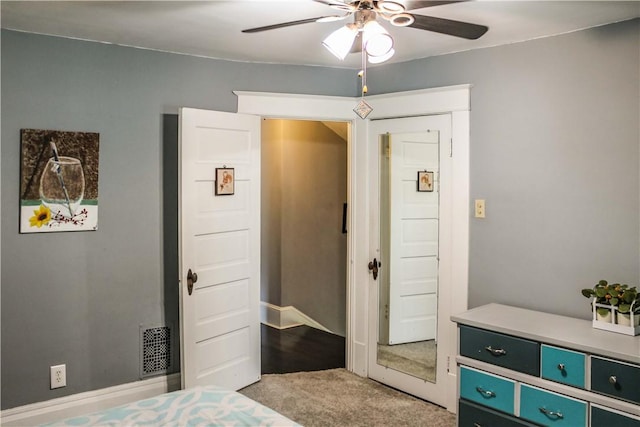 3416 Western Ave, Mattoon, IL 61938 - carpeted bedroom featuring a ceiling fan and baseboards