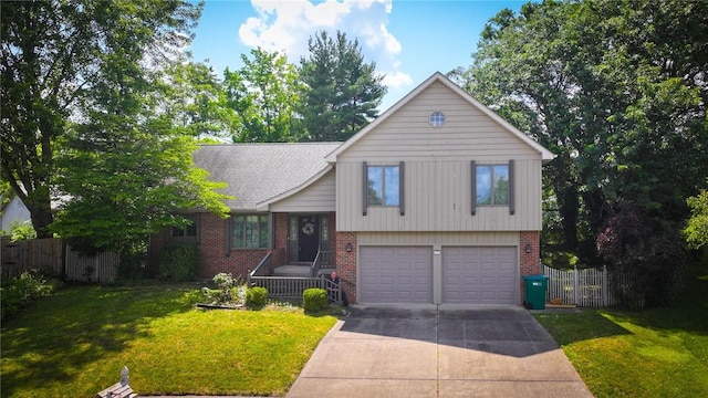 1225 W Pineview Ct, Decatur, IL 62526 - split level home featuring brick siding, driveway, a garage, and roof with shingles