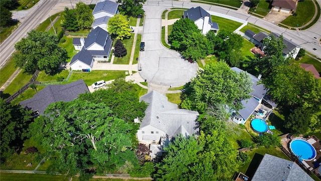 1225 W Pineview Ct, Decatur, IL 62526 - aerial perspective of suburban area featuring a pool