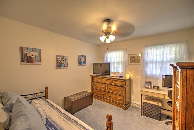 940 Kirk Dr, Mt Zion, IL 62549 - bedroom with carpet and ceiling fan