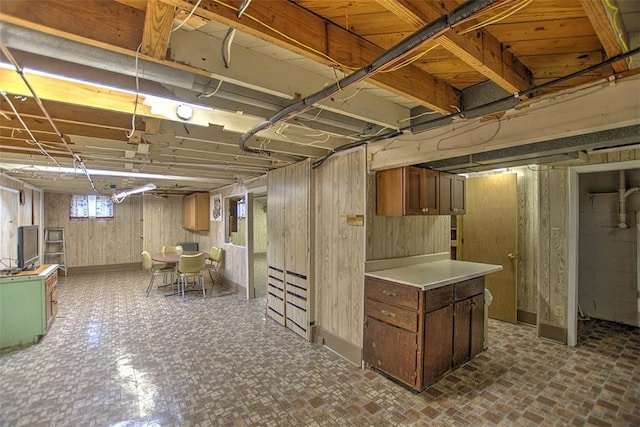 3204 Meadow Ln, Decatur, IL 62521 - below grade area featuring wood walls
