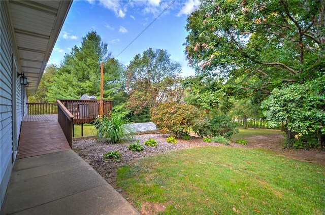 9234 E Cabin Rd, Oakley, IL 62501 - view of yard with a deck