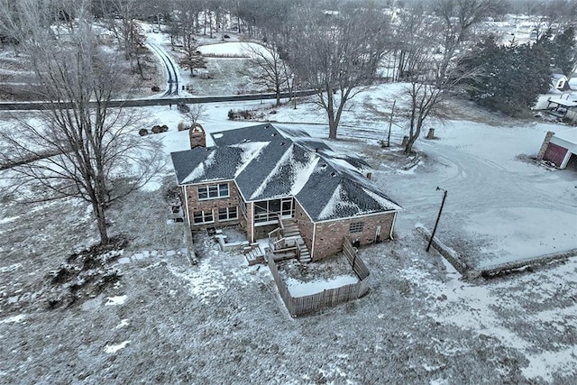 view of snowy aerial view