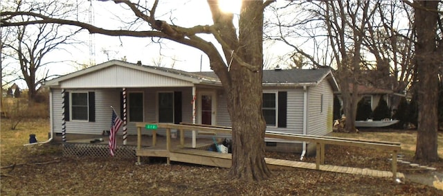 view of front of home featuring a porch