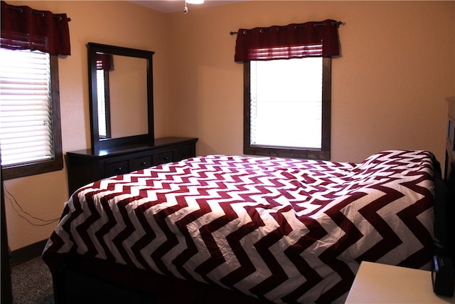 view of carpeted bedroom