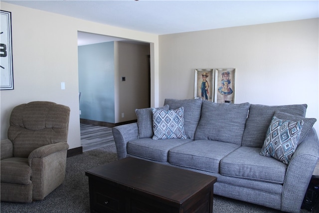 view of carpeted living room