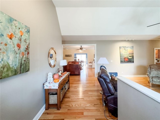 1165 Crooked Ln, Dennison, IL 62423 - hallway featuring baseboards and light wood-style floors