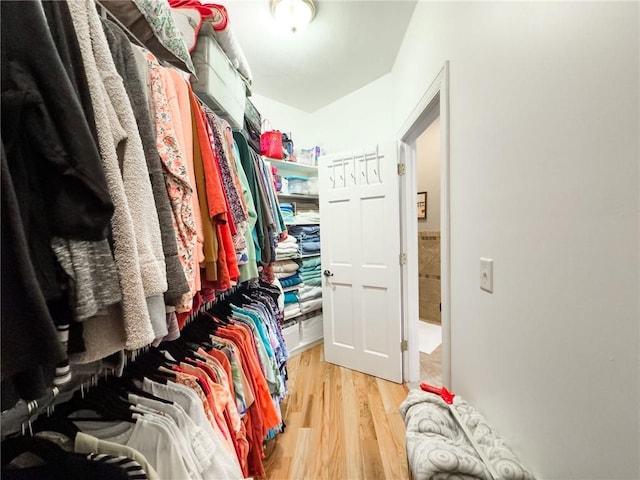1165 Crooked Ln, Dennison, IL 62423 - walk in closet with light wood-type flooring