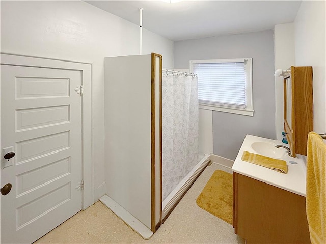 111 Andrew St, Paris, IL 61944 - full bath featuring vanity and a shower with shower curtain
