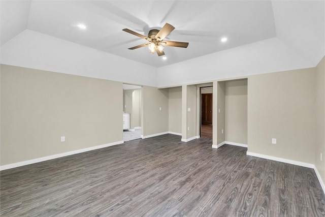 1655 N Vermilion St, Danville, IL 61832 - interior space with dark wood finished floors, baseboards, and recessed lighting