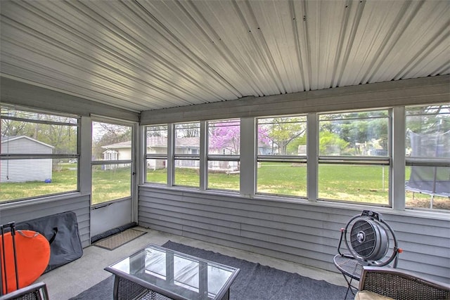 view of sunroom
