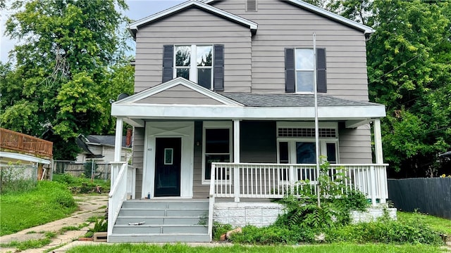 view of front facade with covered porch