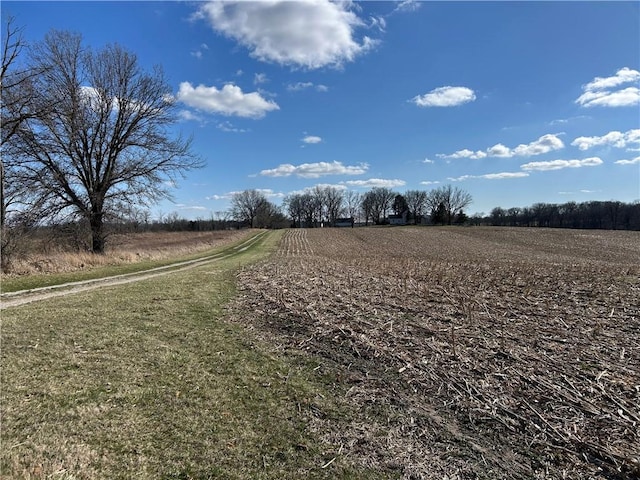 exterior space with a rural view