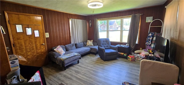 1821 Essex Ave, Mattoon, IL 61938 - living room with wood finished floors and wooden walls