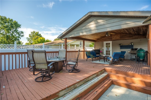 view of wooden deck