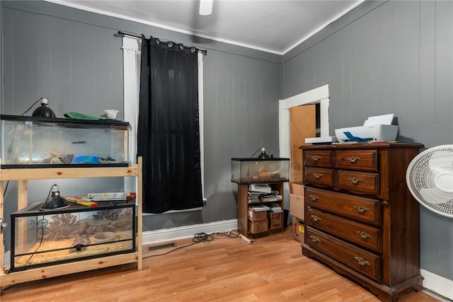 2809 Champaign Ave, Mattoon, IL 61938 - bedroom with wood finished floors and crown molding