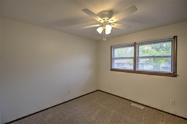 113 White Pines Cir, Decatur, IL 62521 - carpeted spare room featuring healthy amount of natural light, a ceiling fan, a textured ceiling, and baseboards