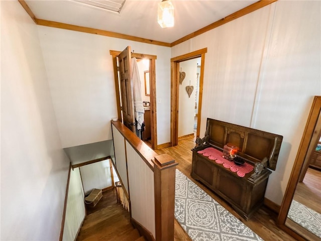 16781 E 1600th Ave, Palestine, IL 62451 - stairway featuring wood finished floors and baseboards