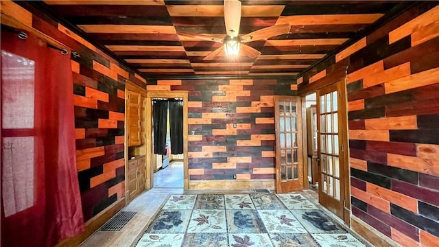 309 N Monroe St, Cerro Gordo, IL 61818 - hall featuring wooden walls and french doors