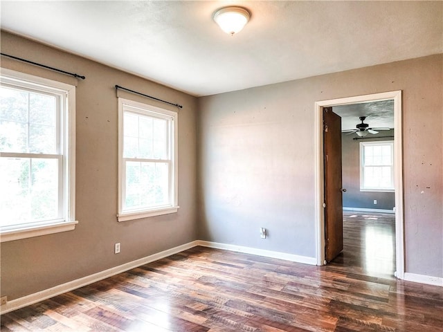 89 Pifers Ln, Sullivan, IL 61951 - unfurnished room with wood finished floors and ceiling fan