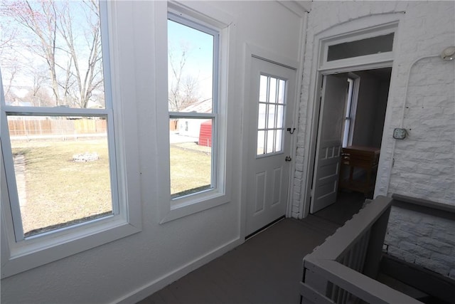 entryway with baseboards