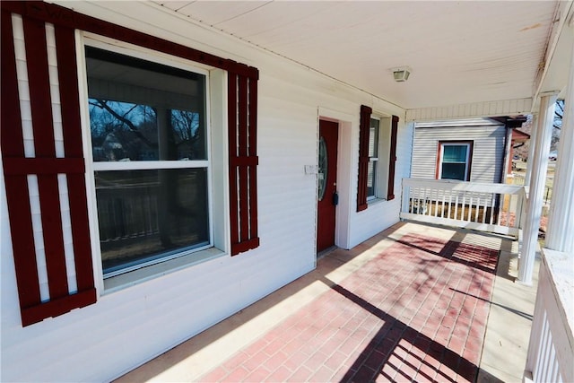 view of patio with a porch