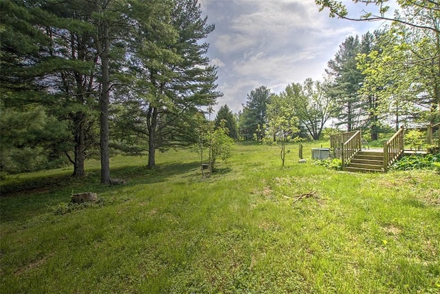 2752 N Sangamon Rd, Decatur, IL 62521 - view of yard with a wooden deck