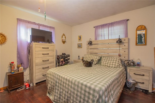 1104 N 30th St, Mattoon, IL 61938 - bedroom with dark wood-style floors
