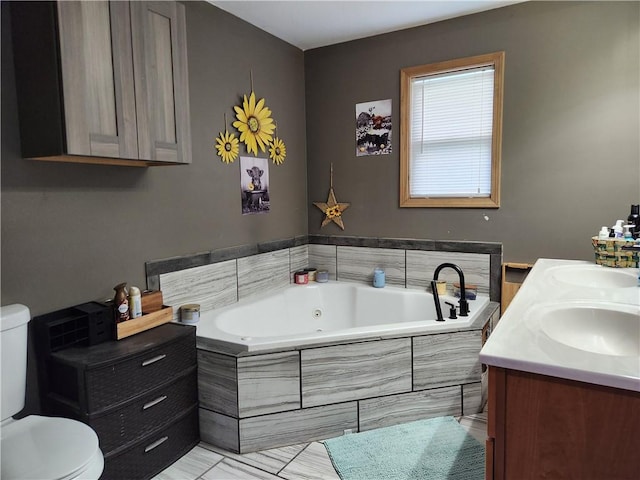 1422 Ohio Ave, Windsor, IL 61957 - bathroom with a whirlpool tub and double vanity