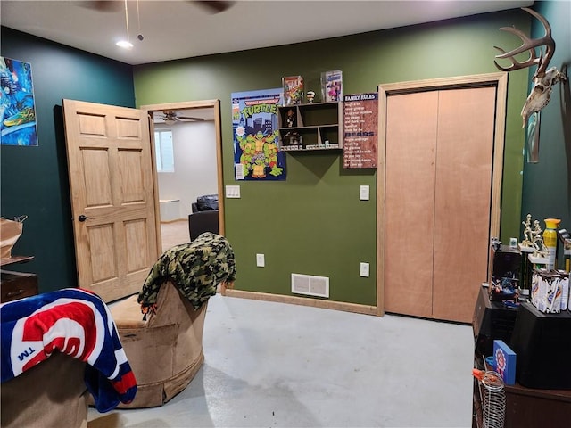 1422 Ohio Ave, Windsor, IL 61957 - bedroom featuring recessed lighting and concrete flooring