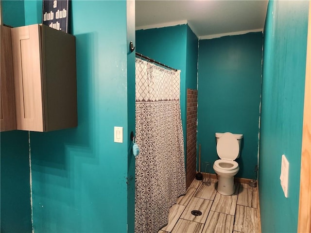 1422 Ohio Ave, Windsor, IL 61957 - full bathroom featuring toilet and a shower with shower curtain