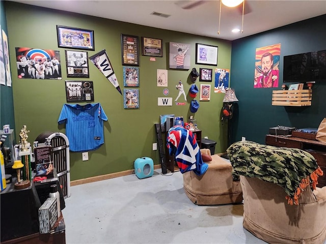 1422 Ohio Ave, Windsor, IL 61957 - bedroom with concrete floors and baseboards