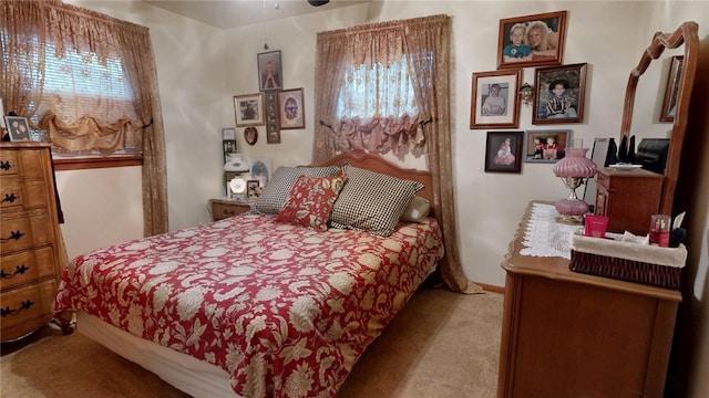 view of carpeted bedroom