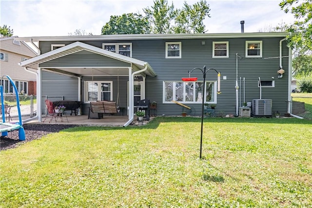 37 Ohio Dr, Decatur, IL 62526 - rear view of house with an outdoor hangout area and a patio