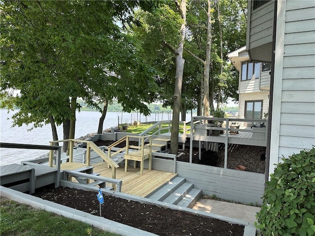 10 Lakeshore Ct, Danville, IL 61832 - dock with a deck with water view