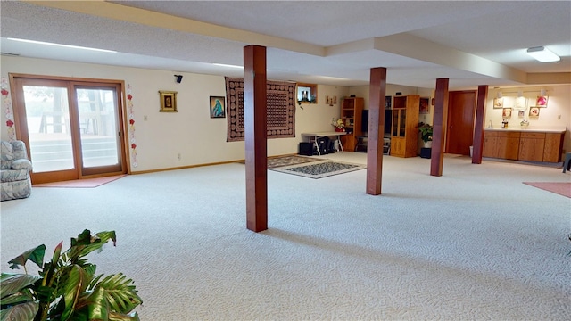 10 Lakeshore Ct, Danville, IL 61832 - below grade area with light colored carpet