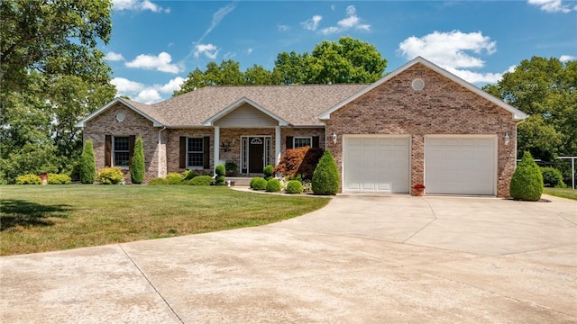 8434 Meadowview Rd, Effingham, IL 62401 - single story home with concrete driveway, a front lawn, an attached garage, brick siding, and roof with shingles