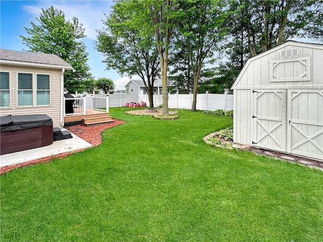 1113 Unique Ct, Mattoon, IL 61938 - view of yard with a hot tub and a deck